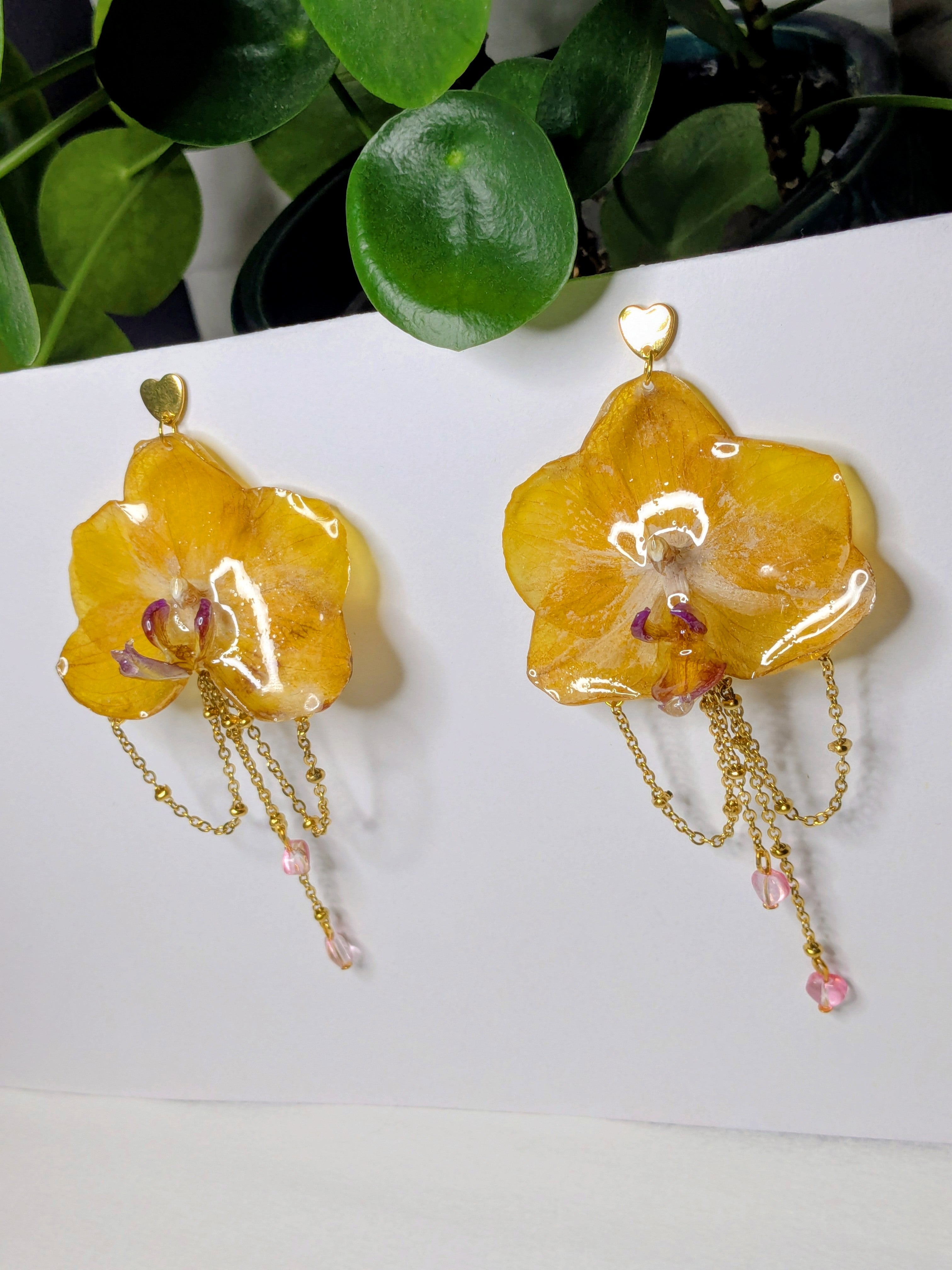 Boucles d'oreilles Orchidées