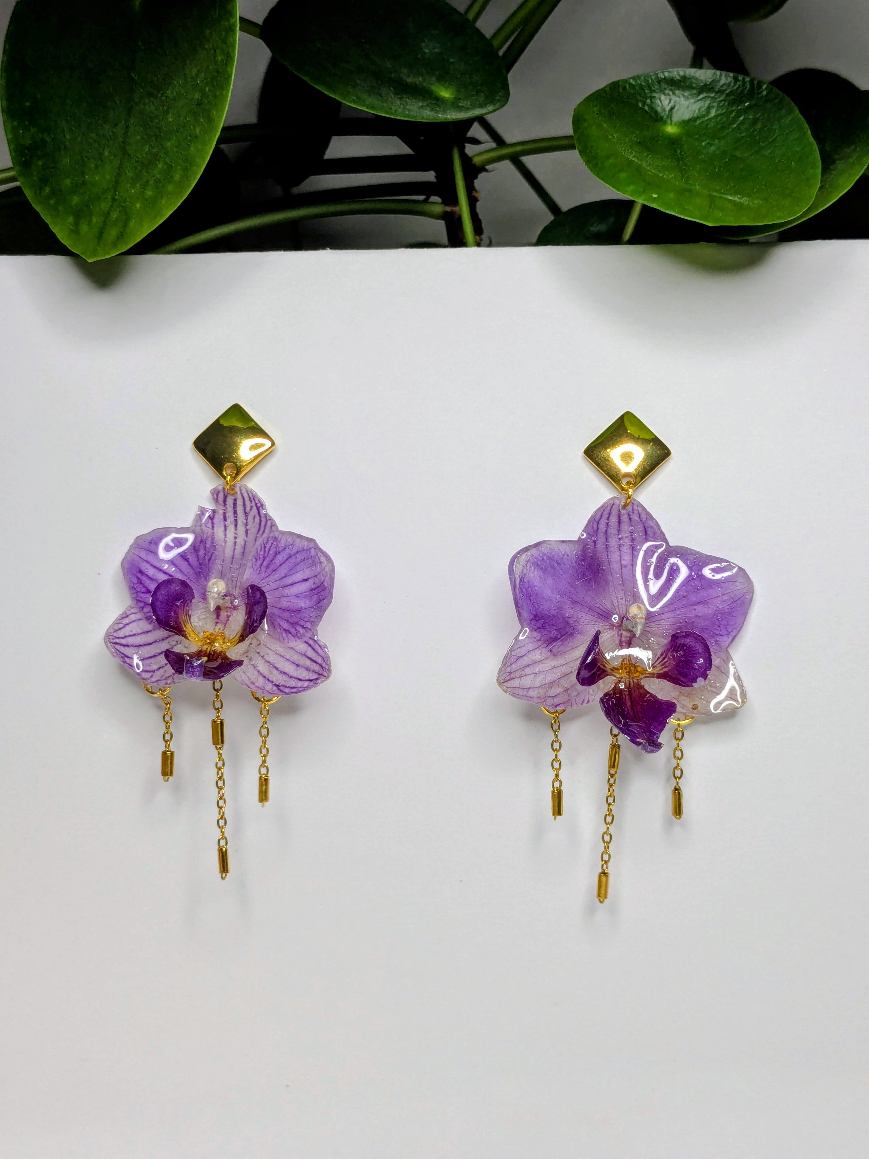 Boucles d'oreilles mini Orchidées