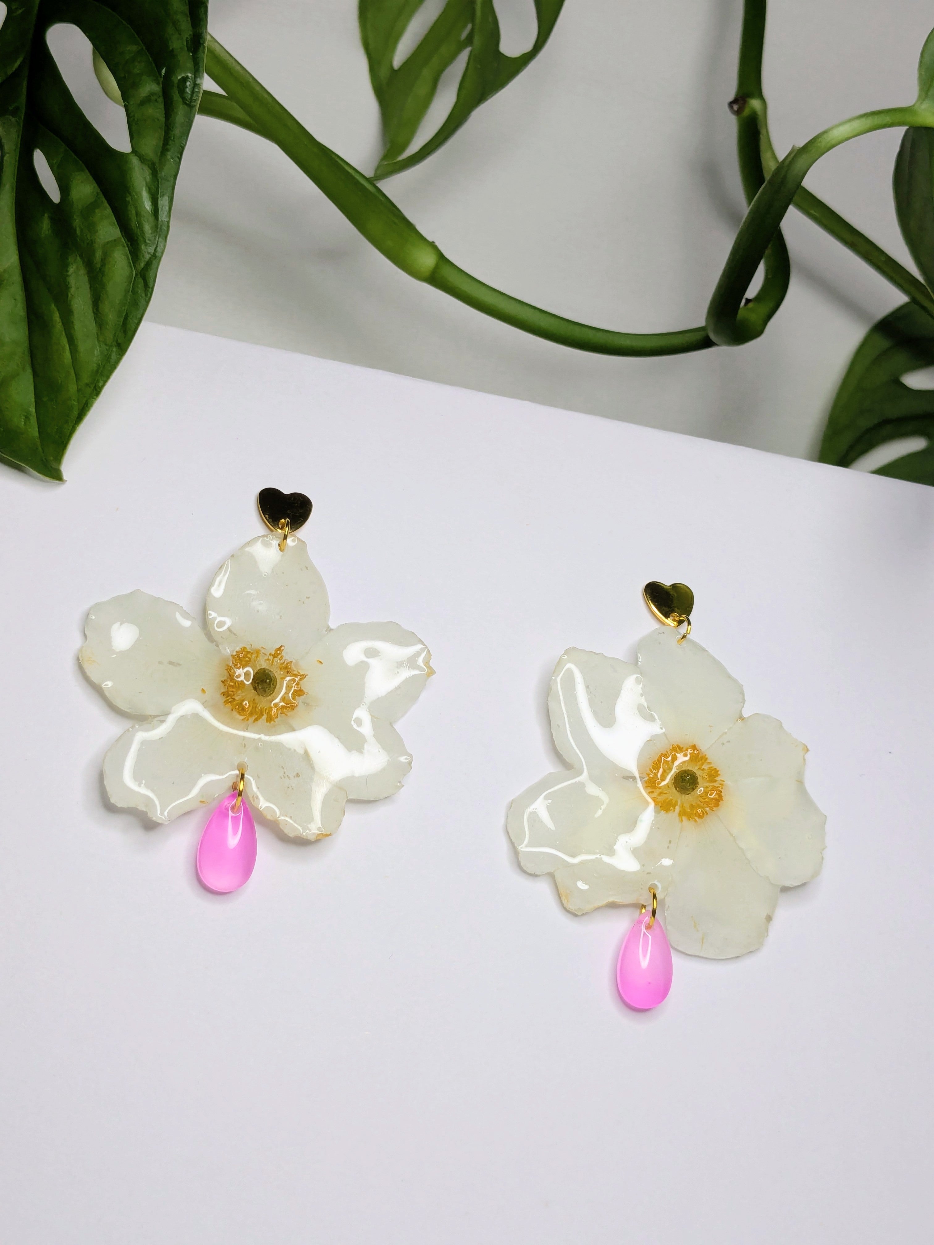 Boucles d'oreilles Freya Anémones géantes