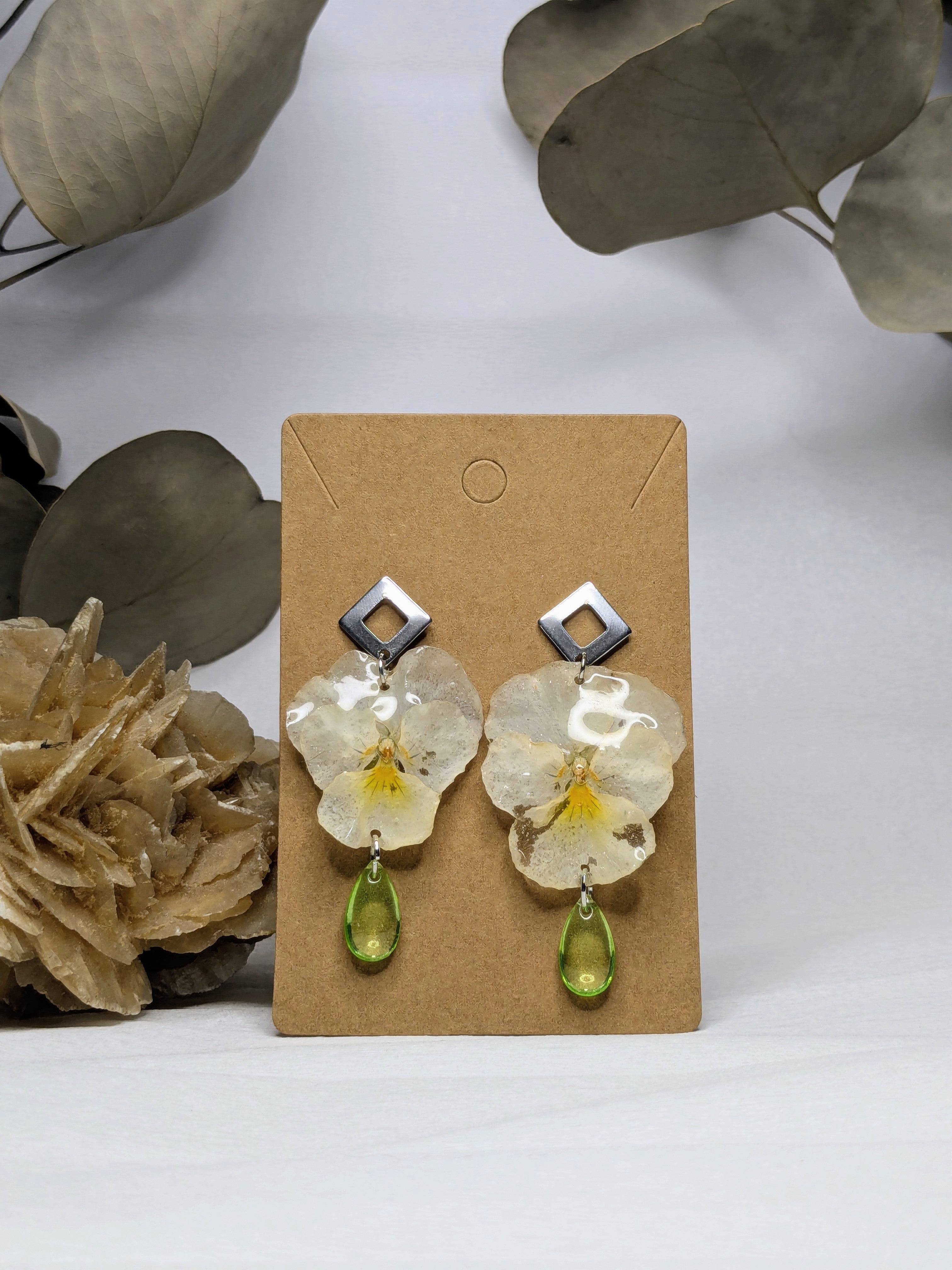 Boucles d'oreilles Sylva Pensées