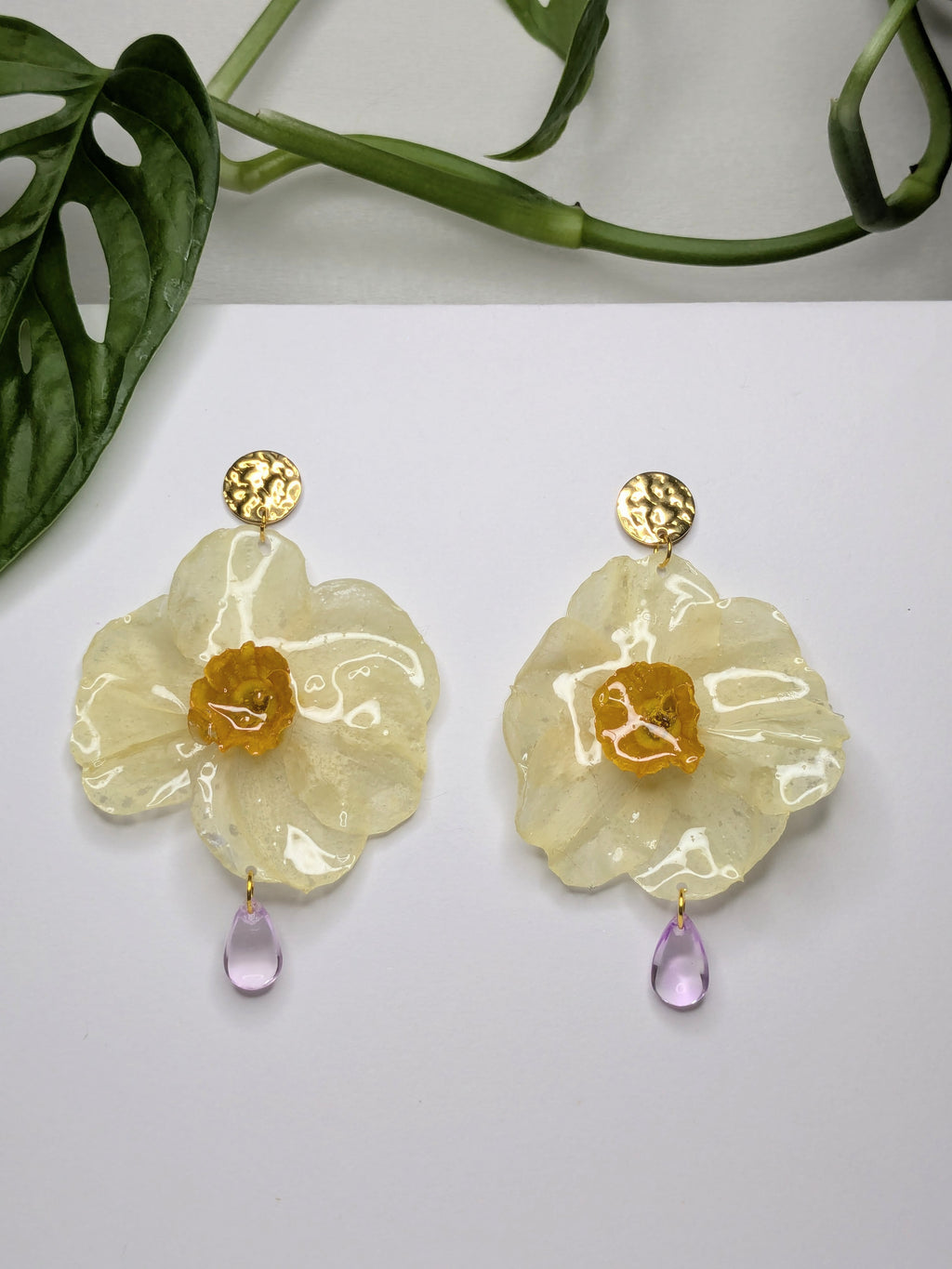 Boucles d'oreilles Zéphira Narcisses géantes