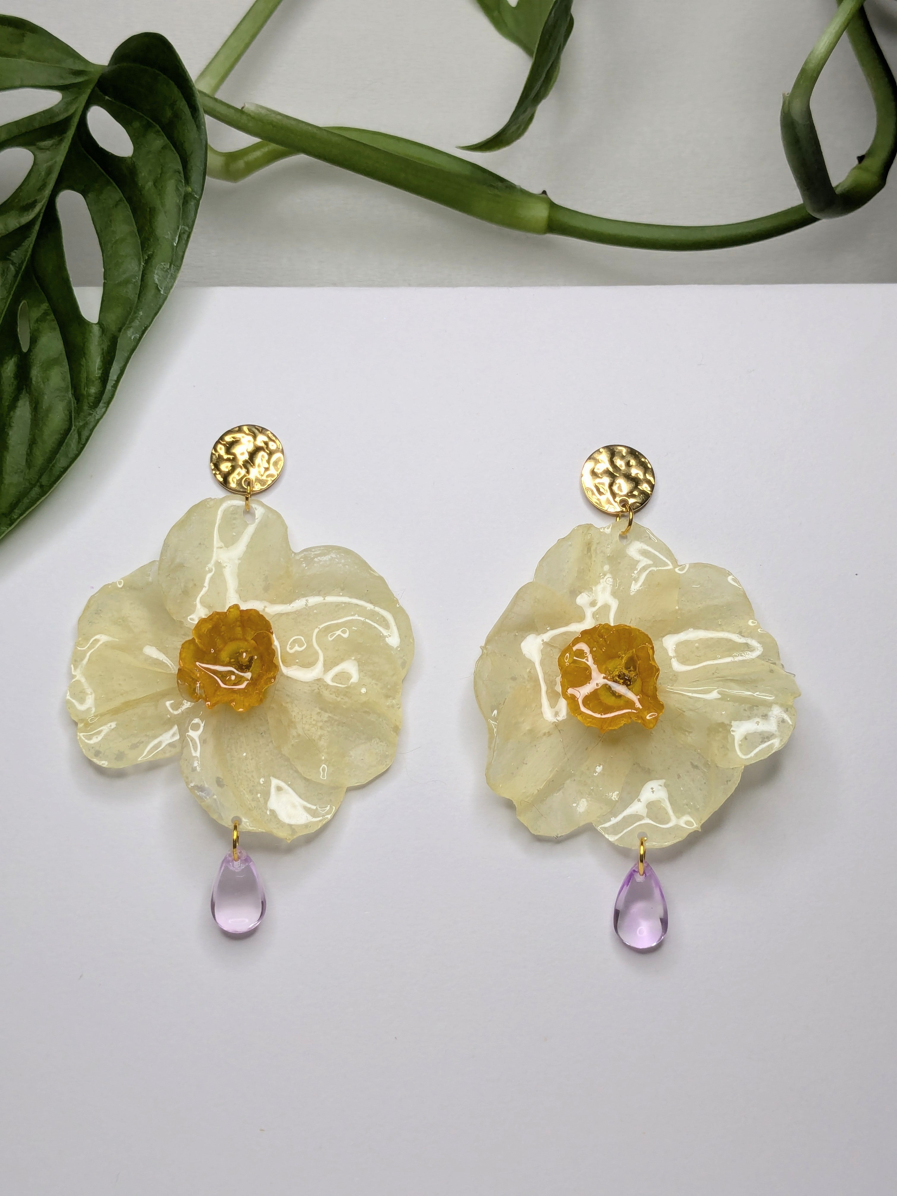 Boucles d'oreilles Zéphira Narcisses géantes