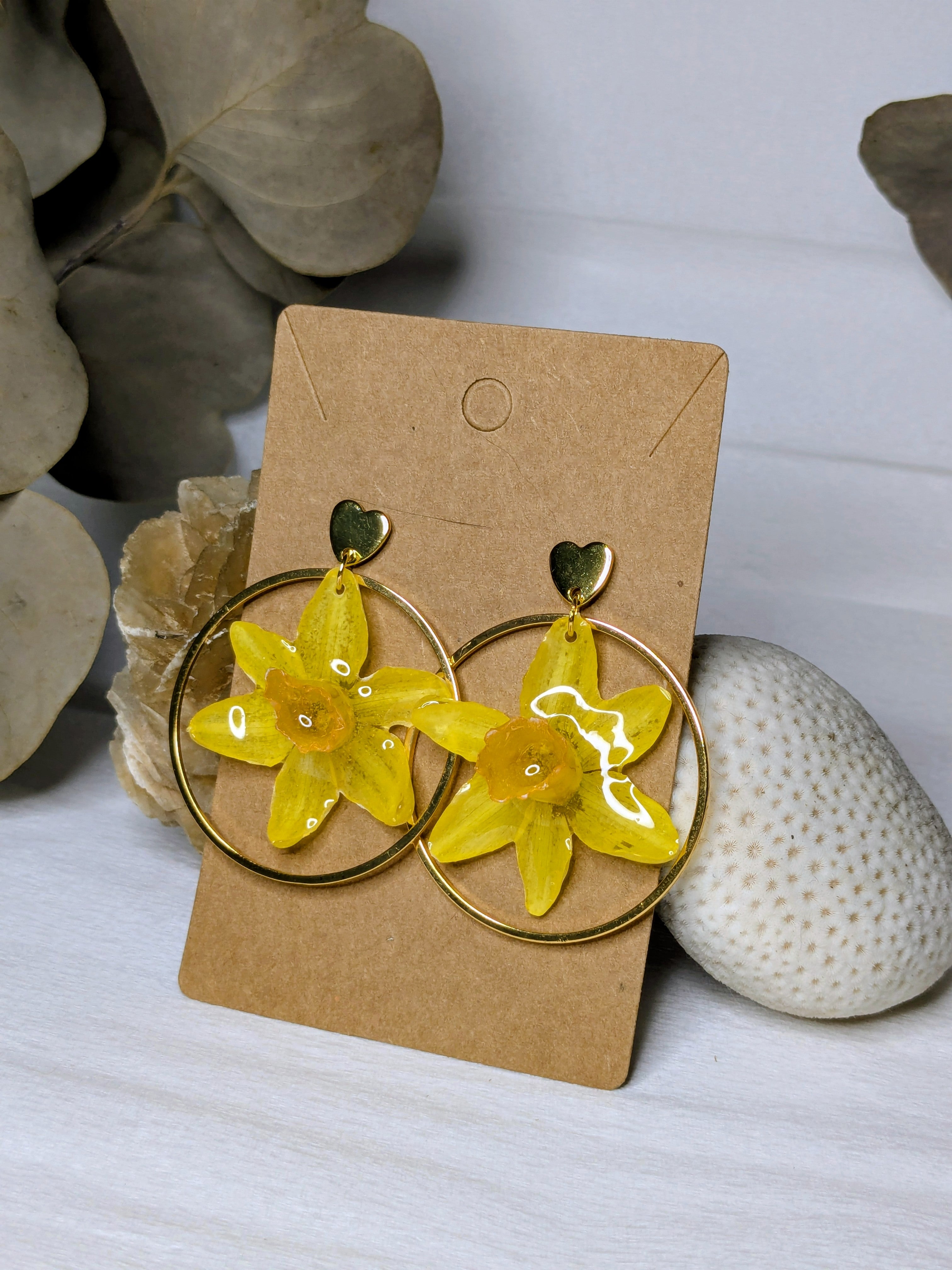 Boucles d'oreilles Lunelle Jonquilles