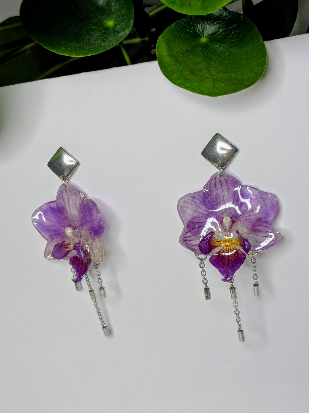 Boucles d'oreilles mini Orchidées