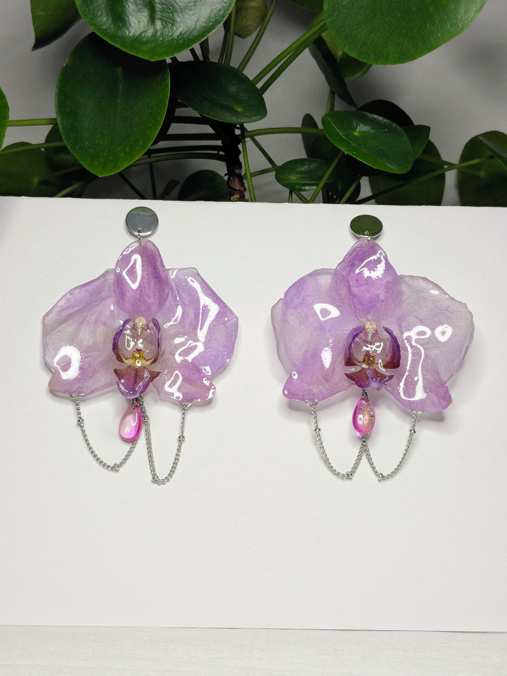 Boucles d'oreilles Orchidées