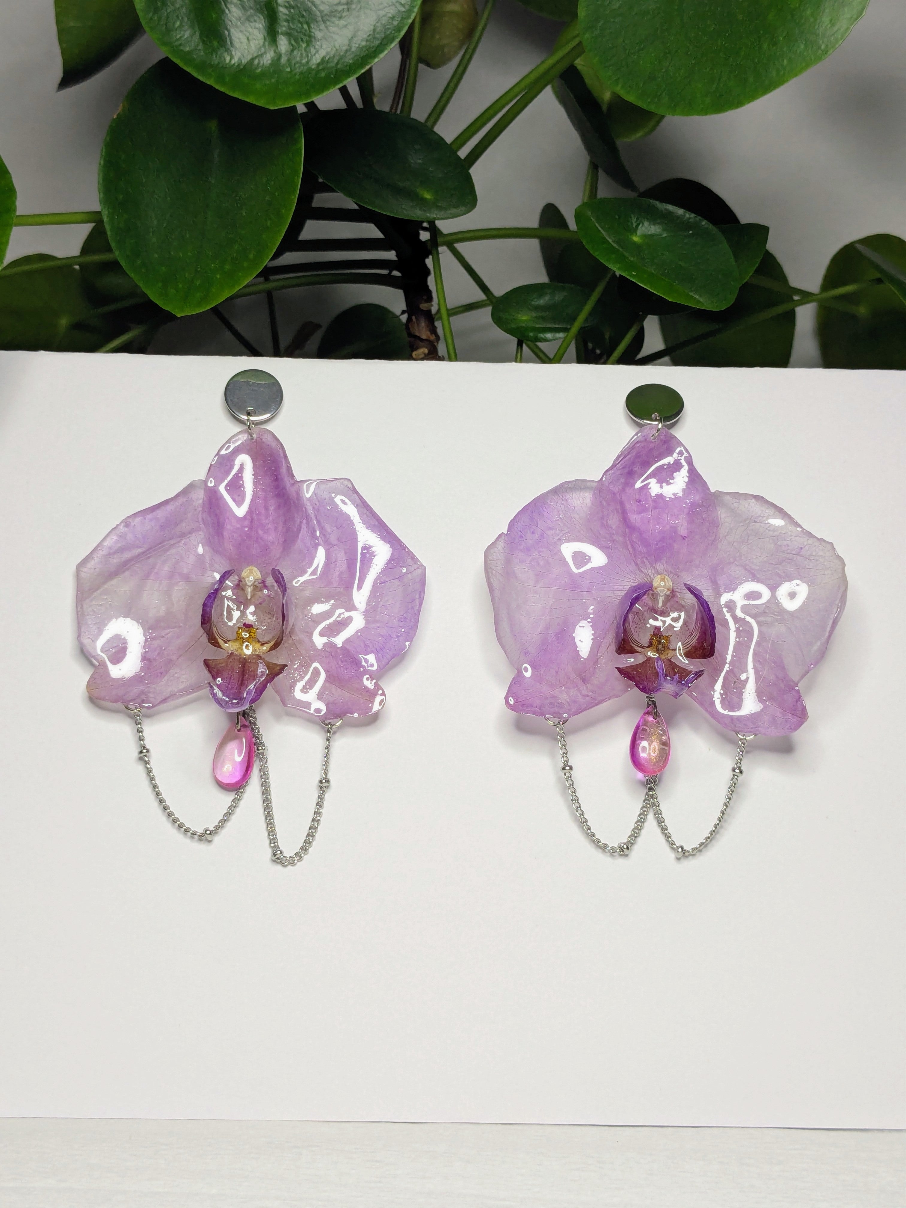 Boucles d'oreilles Orchidées