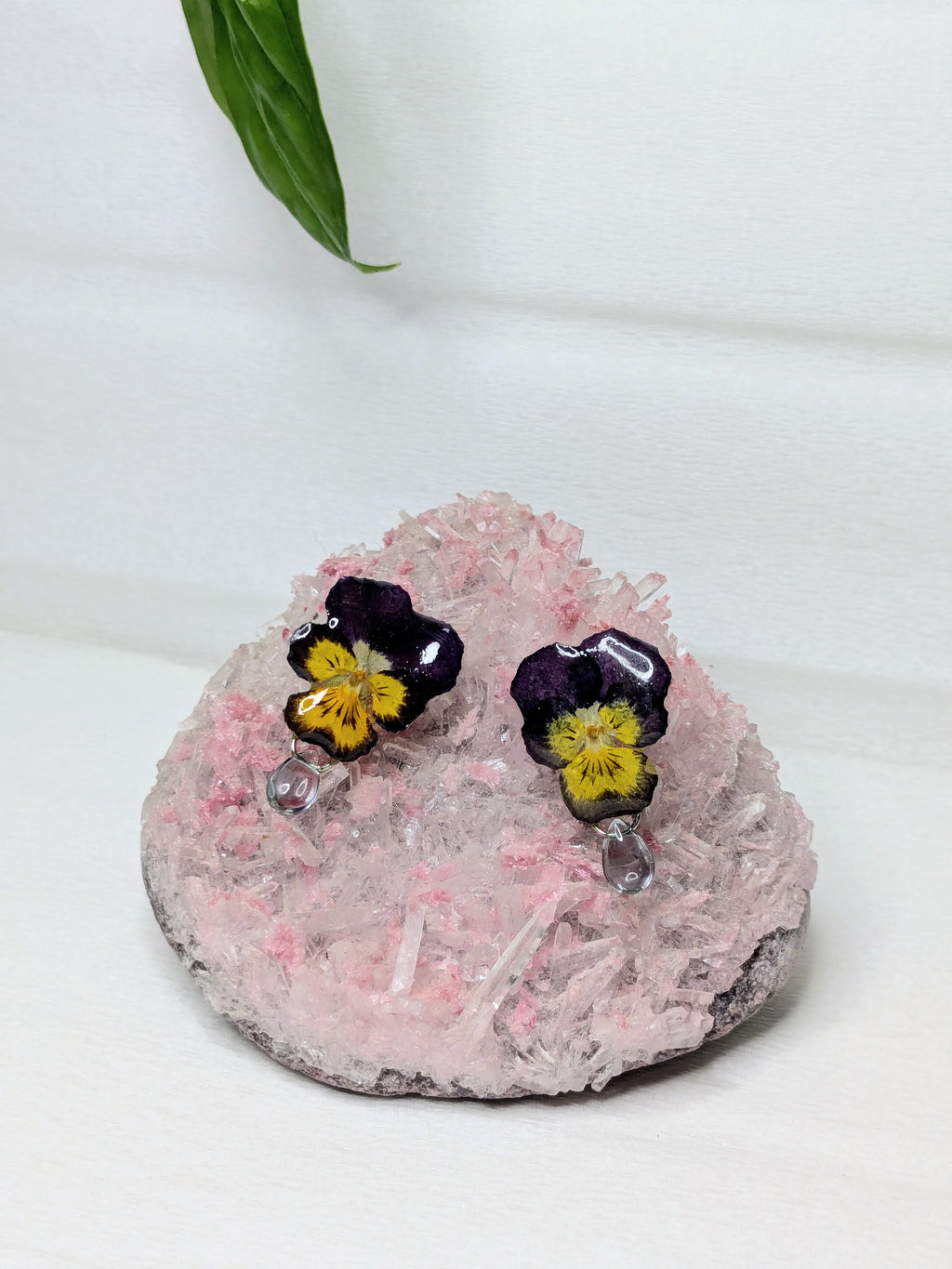 Boucles d'oreilles Pensées