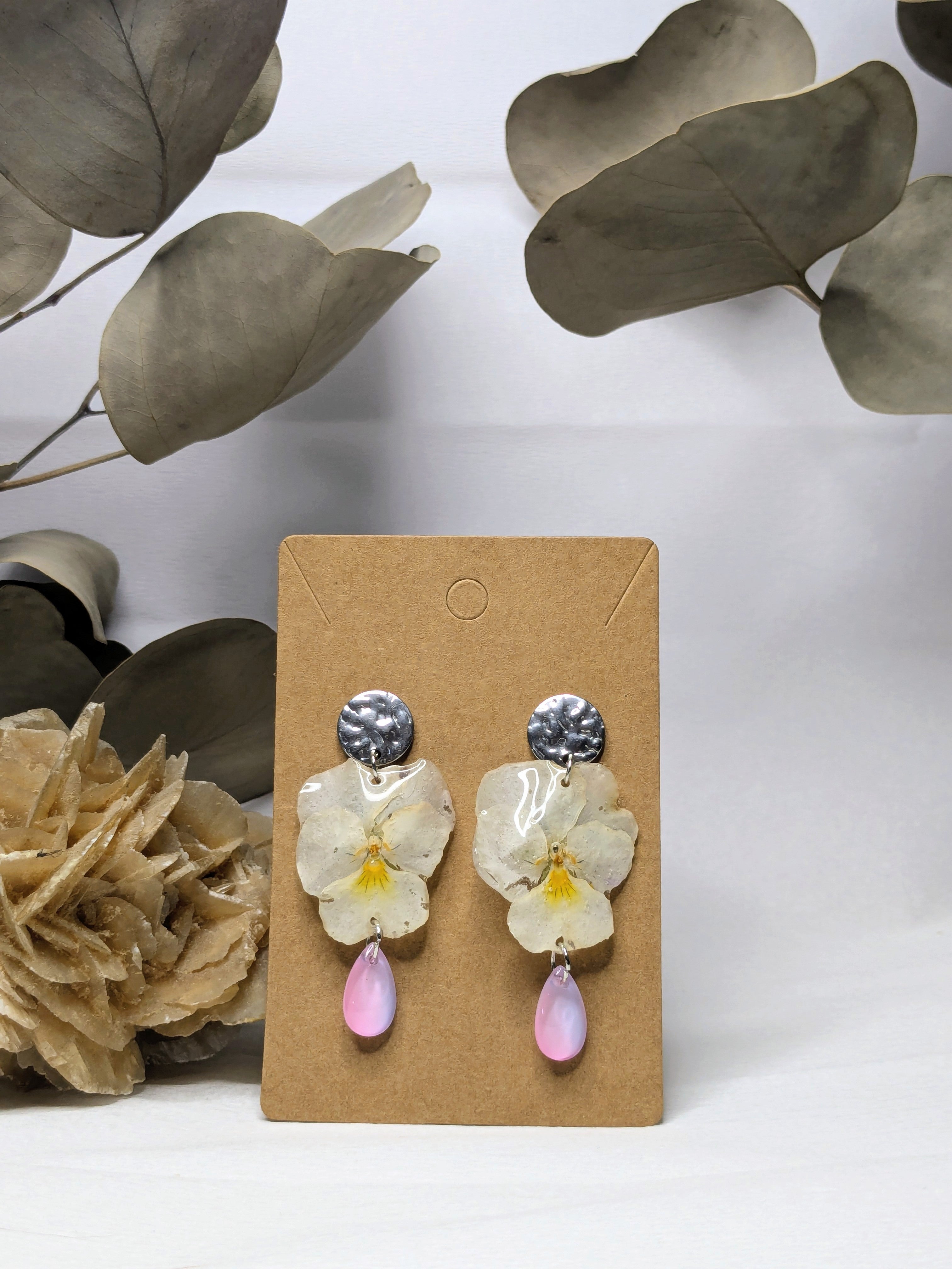 Boucles d'oreilles Zéphira Pensées