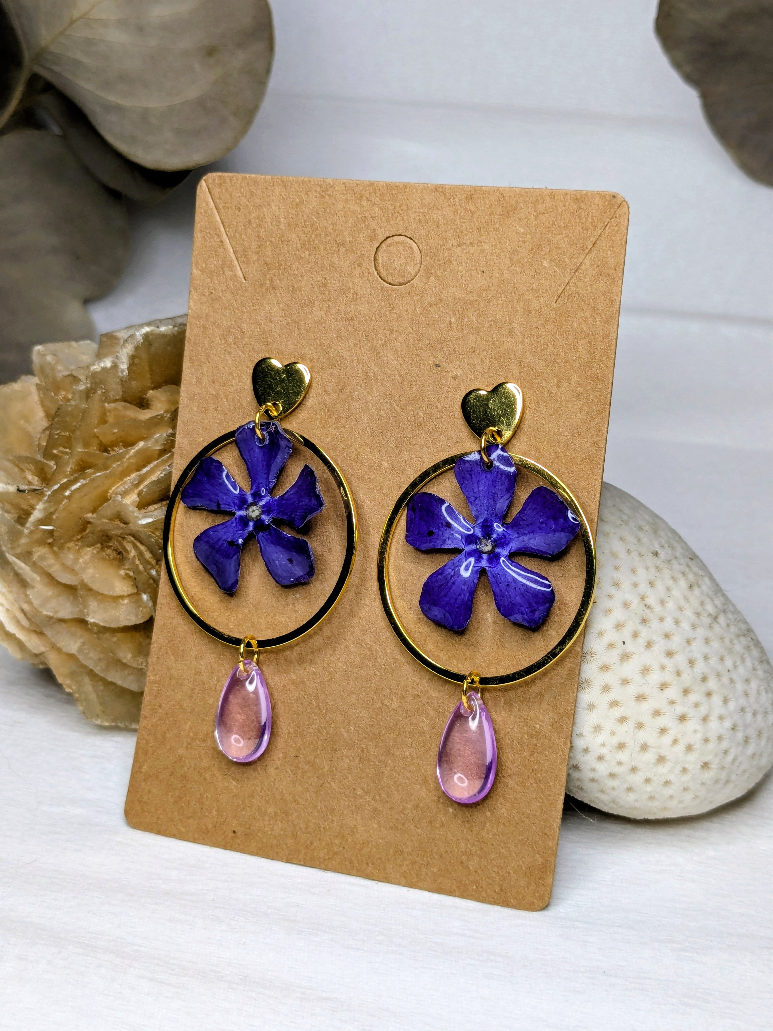 Boucles d'oreilles Pervenches