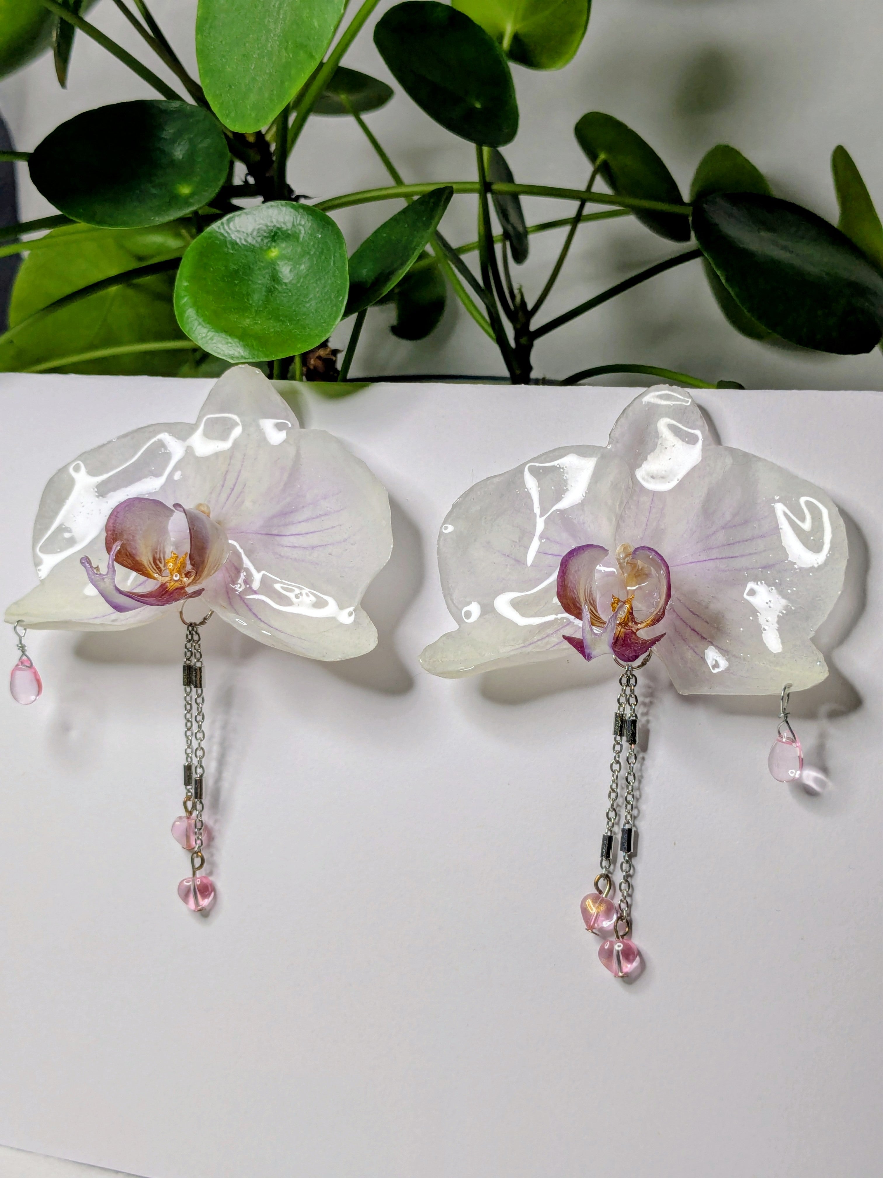 Boucles d'oreilles Orchidées