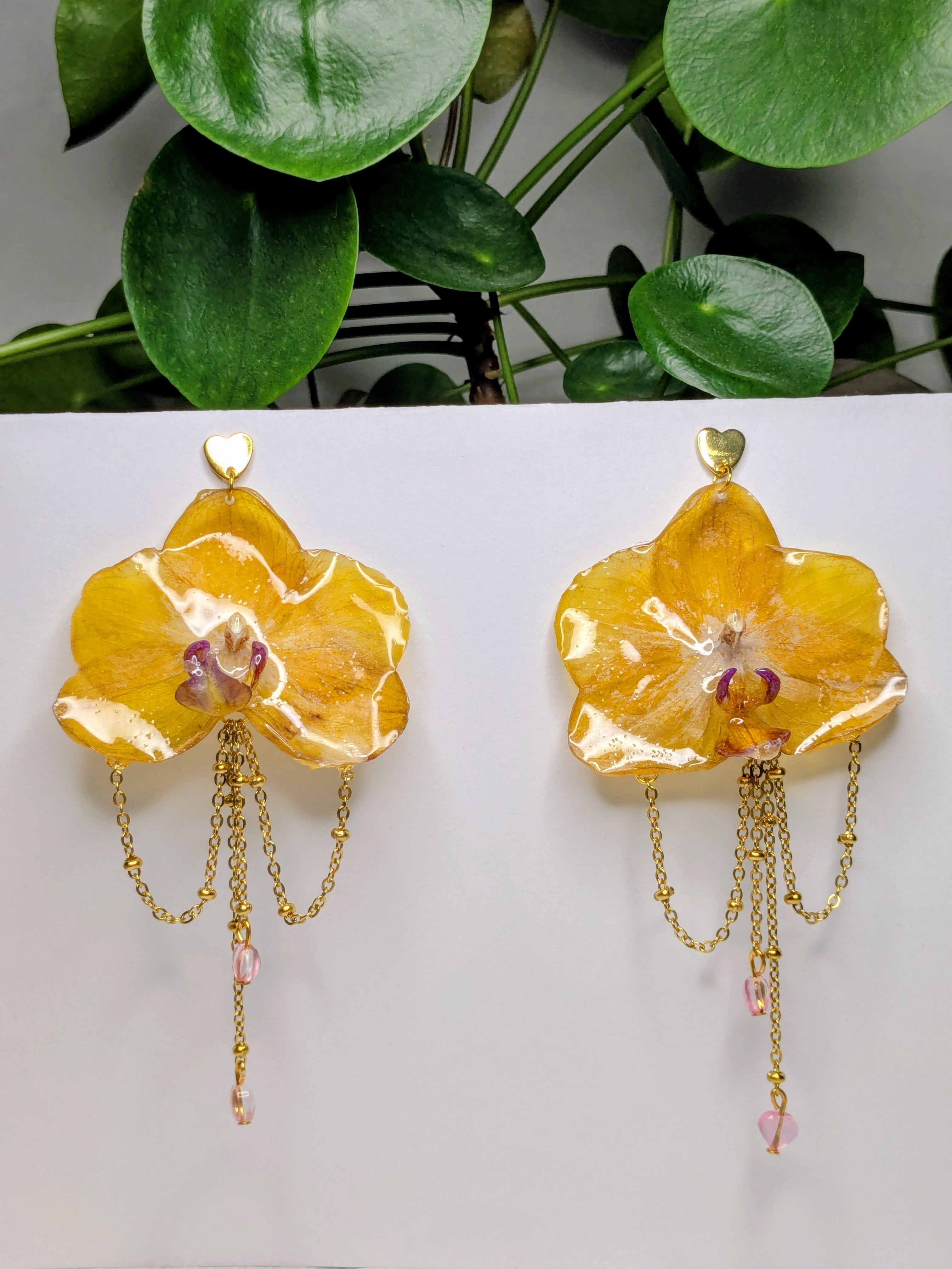 Boucles d'oreilles Orchidées