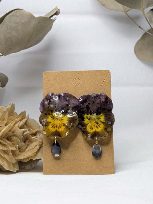 Boucles d'oreilles Elvira Pensées