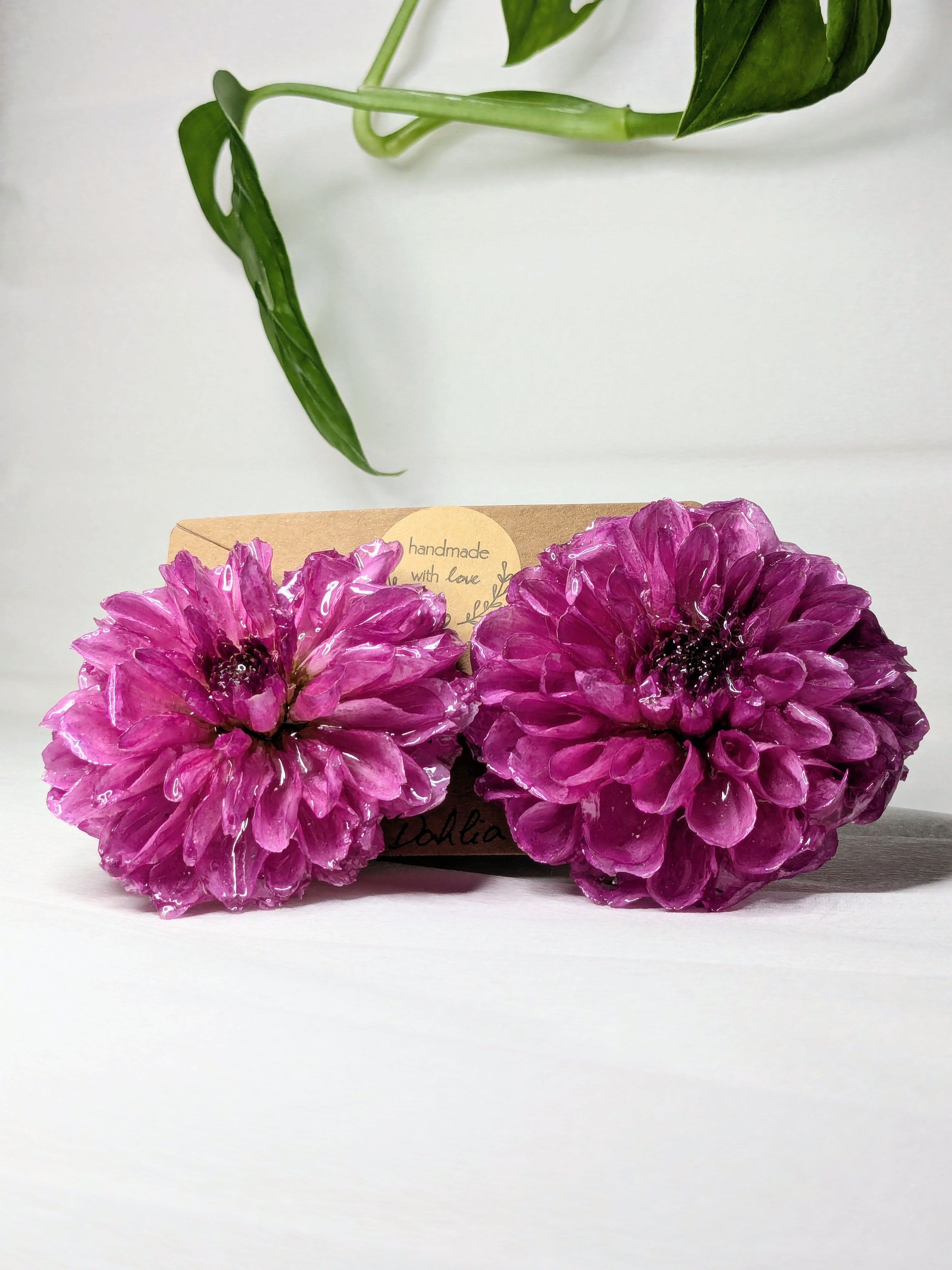 Boucles d'oreilles Bourgeon Dahlias géantes
