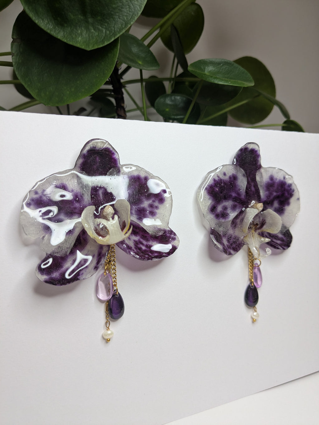 Boucles d'oreilles Orchidées