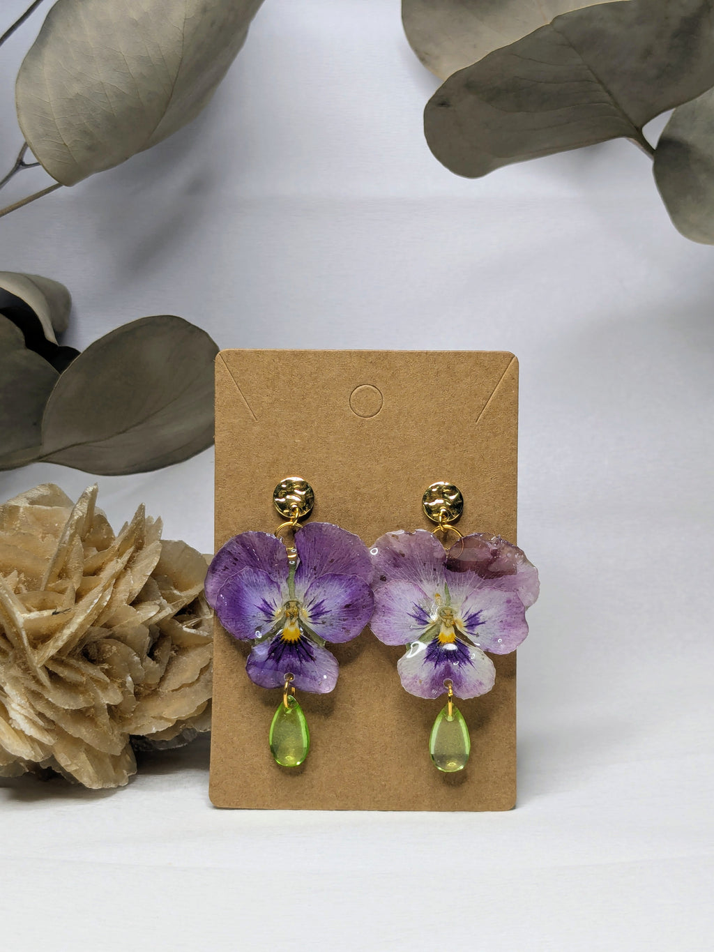 Boucles d'oreilles Selene Pensées