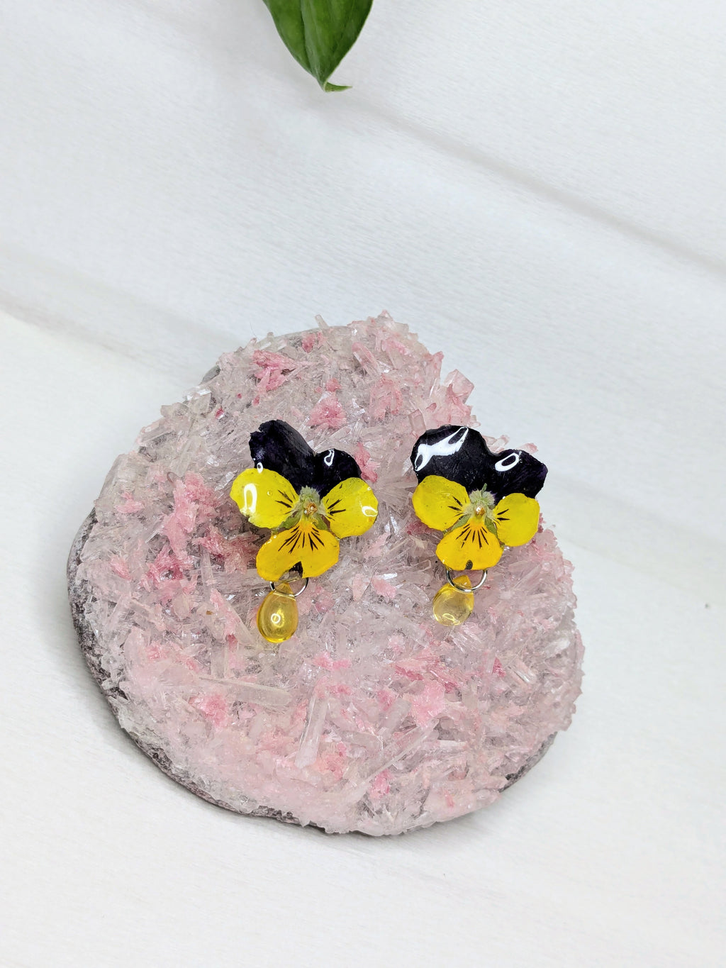 Boucles d'oreilles Pensées