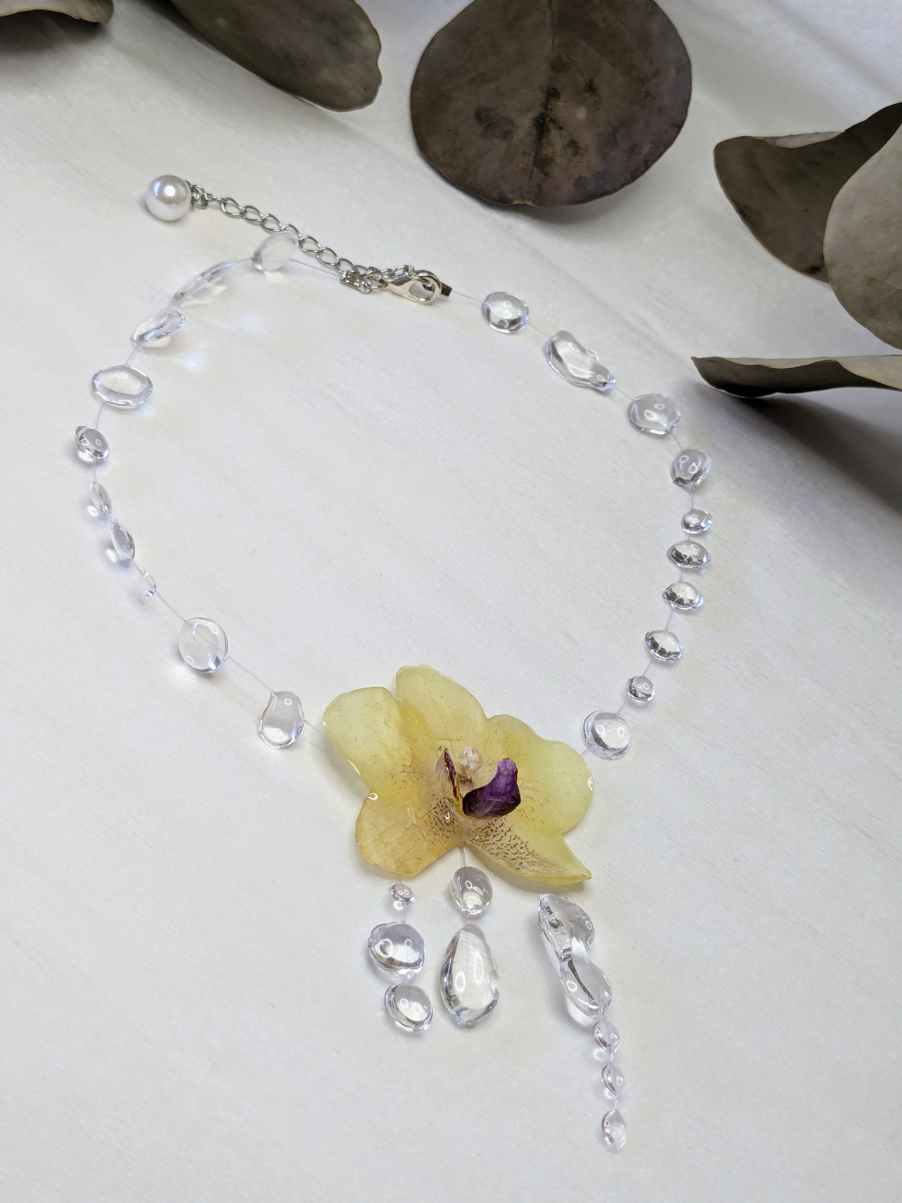 Collier Mini Orchidées pluie