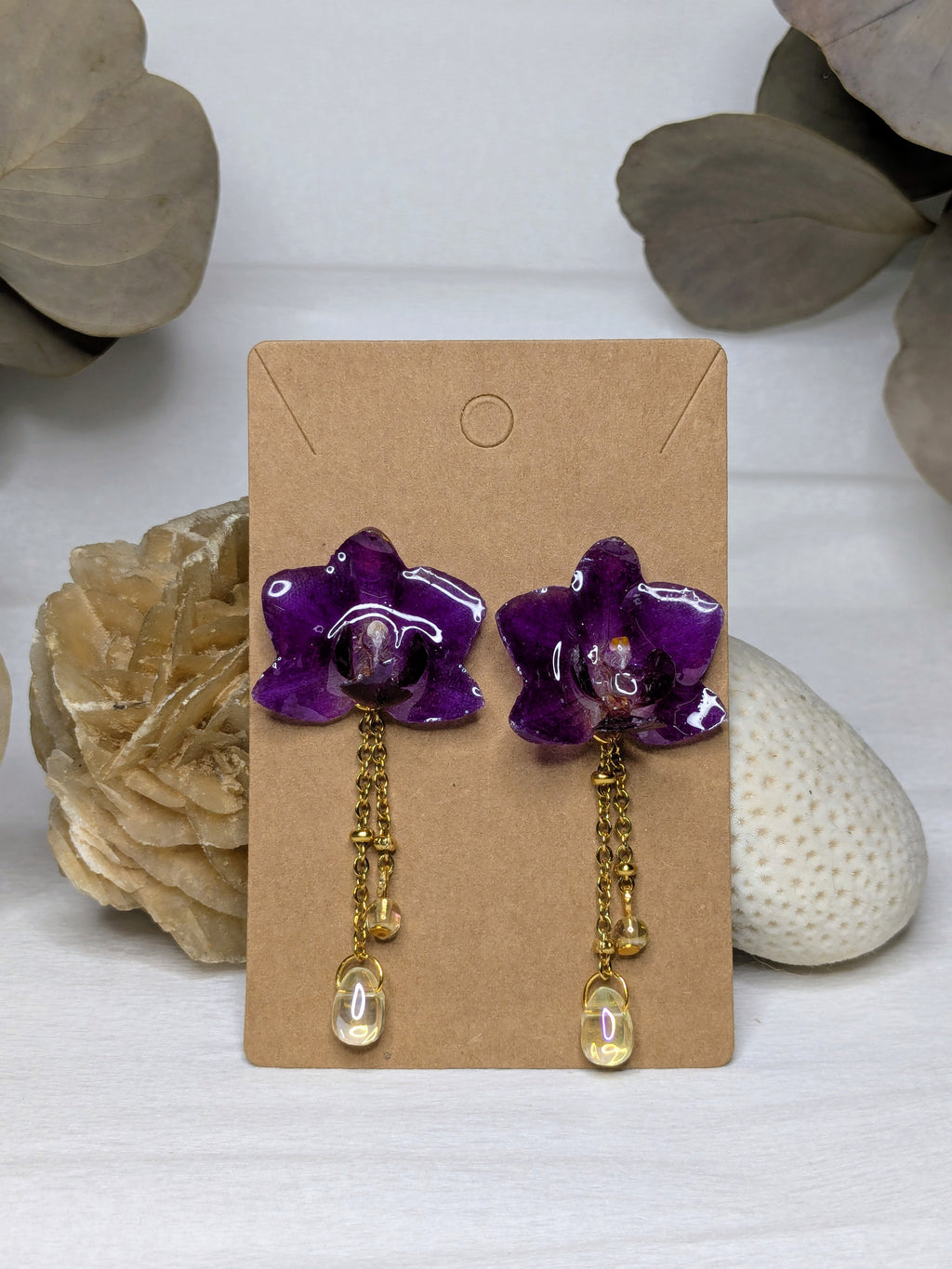 Boucles d'oreilles mini Orchidées